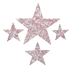 Mobestech 4pcs Star Car Stickers Vehicle Decals Stylish Auto Stickers Creative Design Easy Application Automotive Decals