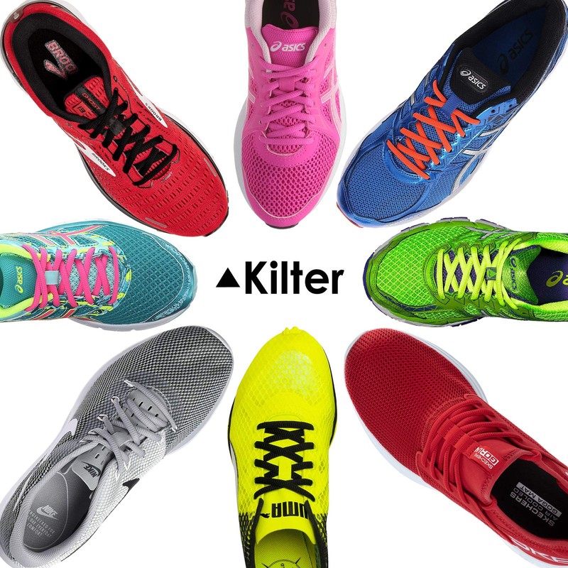 Kilter Oval Shoelaces For Trainers & Athletic Shoes - Black