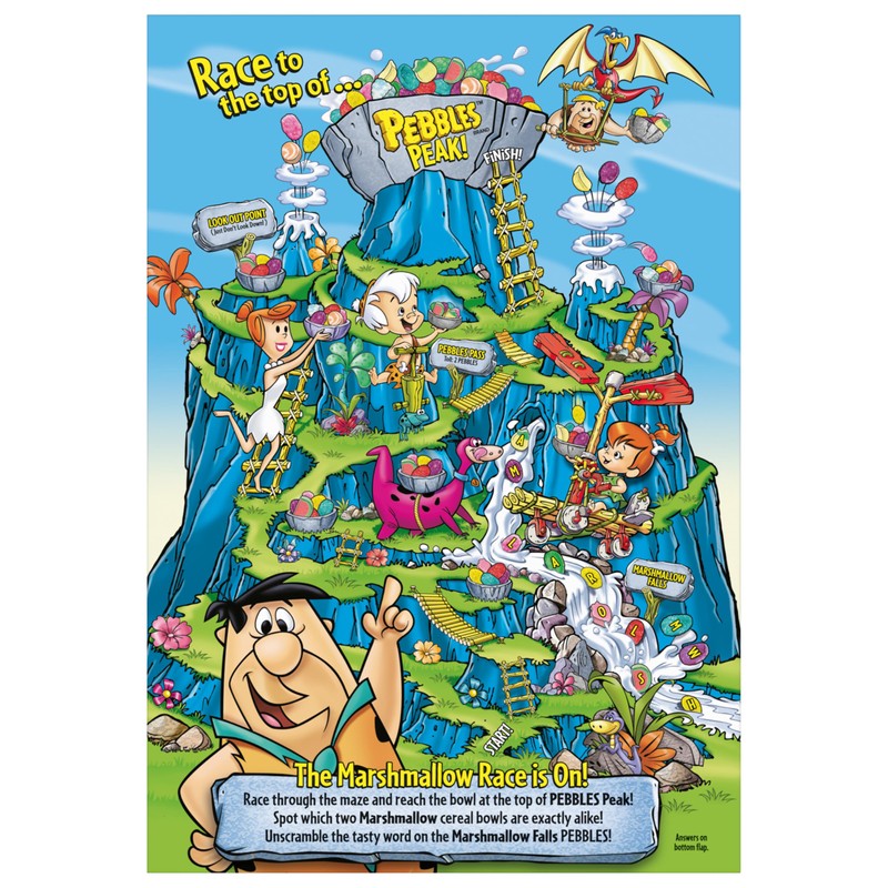 Marshmallow Fruity PEBBLES Breakfast Cereal for Kids, Gluten Free, Made