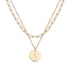 Fettero Necklace Chain Metal Allergy-Friendly Necklace Popular 14K Gold A-Z
