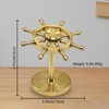 XQIGI Brass Spinner Ship Wheel, Kinetic ​Desk Toy Spin with