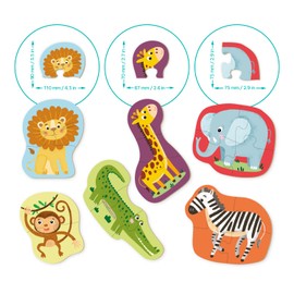 Jigsaw Puzzles for 2 year olds Toddlers 2-3-4 Elements Wild Animals Dodo Children Early Learning Educational Gift for Boys and Girls