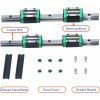HGR 선형 레일 가이드 2PCS HGR15 HGR15-7.87인치(200mm) 슬라이드 4PCS HGH15CA