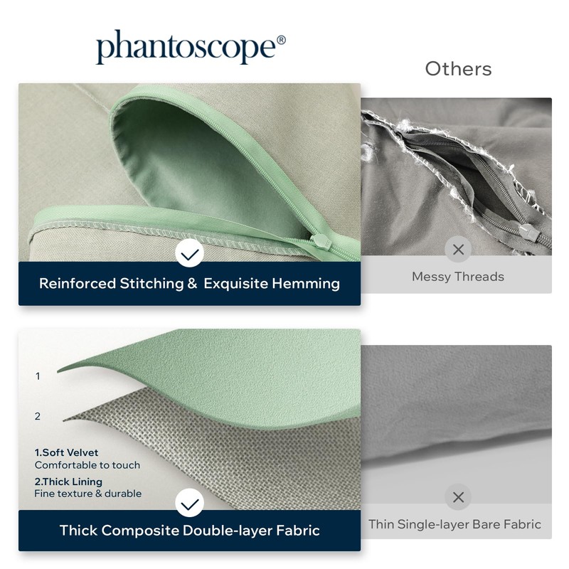 Phantoscope Pack of 2 Velvet Decorative Throw Decorative Pillow Cover