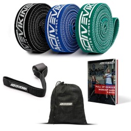 ActiveVikings® Pull-Up Fabric Fitness Bands, Perfect for Muscle Building and Crossfit Freeletics Calisthenics – Fitness Band, Pull-Up Bands, Resistance Bands