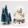 20201 Snow Globe Santa Claus Red Gift Sledge on Base