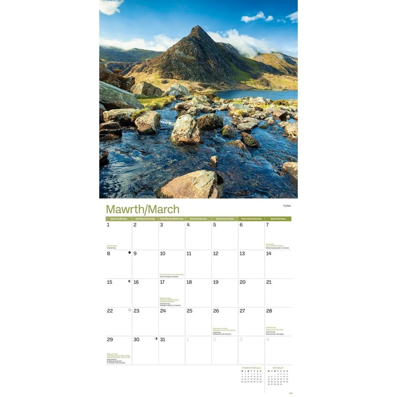 Carousel Worldwide Wales 2027 Square Wall Calendar, 12-Month Calendar, Scenic