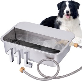 Oujimai 3Gal Automatic Dog Water Bowl Dispenser Large Breed Stainless Outdoor Water B...