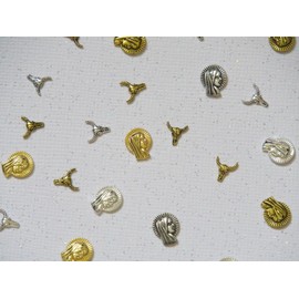 Tribe Bull Head Portrait Nail Decal Western style OX Head Nail DIY Nail Studs Charm for Nail Art 3D Steer Tribal Nail Deco (20pcs)