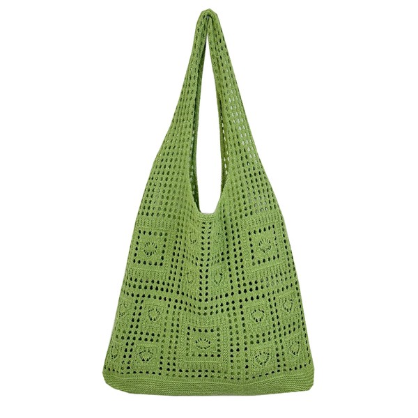 CHANXIUZAI Crochet Tote Bag, Mesh Beach Bag, Women's Knit Summer