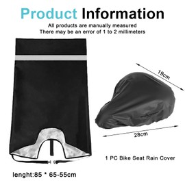 Rain Cover for Child Bicycle Seat: Universal Waterproof Cover for Children Bicycle Seat, Bicycle Seat Rain Cover with Bicycle Saddle Cover, Child Seat Rain Cover, Protection Against Dirt and Rain