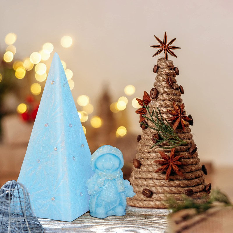 BELLE VOUS Geometric Shapes 3D White Foam (Pack of 6)