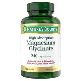 Nature’s Bounty Nature's Bounty High Absorption Magnesium Glycinate 240 mg, 180 Capsules