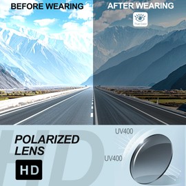 COSMOING Sport Sunglasses for Men Women, Lightweight Cycling Sun Glasses with UV400 Protection for Cycling Running Fishing Driving