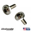 Blackworks Racing 4 TITANIUM SILVER LICENSE PLATE ANTI THEFT SECURITY