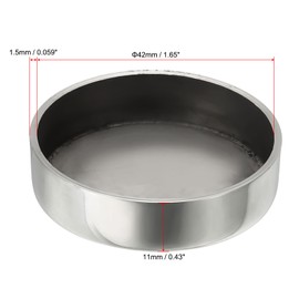 PATIKIL Pipe End Cap 304 Stainless Steel Tube End Round Matching Cap 1.68 Inch (42 mm) ID Polished Weldable Pipe Cover for Plumbing HVAC Food Wine Industry Pack of 1