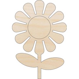 Flower Daisy - Laser Cut Out Unfinished Wood Craft Shape FLR48 3 Pieces @ 3" / 1/4" thick
