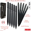 RADIUS O-Second Gel Pens, BLACK, 0.7mm Fine Point, Pack of