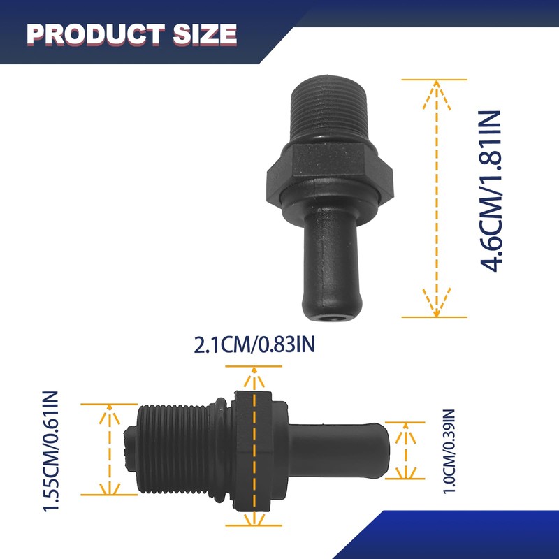 2PCS PCV Valve (Positive Crankcase Ventilation Valve) - Compatible With