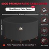 Zettum Round Patio Table Cover 84 Inch - 600D Outdoor