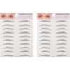 Cabilock 2 Piezas Pegatinas de Cejas Realistas Negras de Papel,
