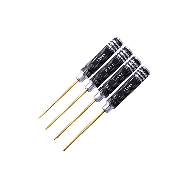 HobbyPark 1.5mm 2.0mm 2.5mm 3.0mm Hex Screw Driver Set Titanium