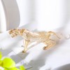 Crystal Gold Leopard Figurines Ornaments Valentine's Birthday for Her, Leopard