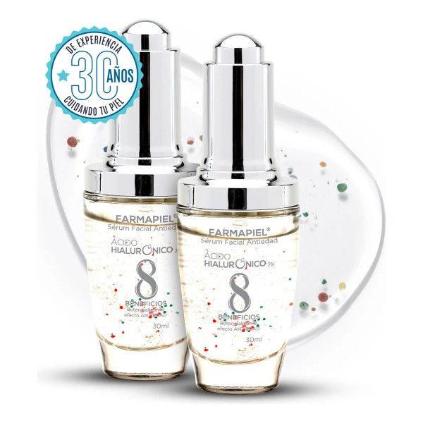 2 Piezas De Serum Facial Antiedad Con 8 Tipos De