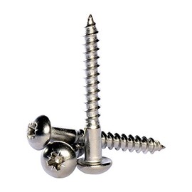 No.8 x 1 1/2" (4 x 40) A2 Stainless Steel Pozi Pan Head Wood Screws Round Head Screw DIN 7996-50 Pack