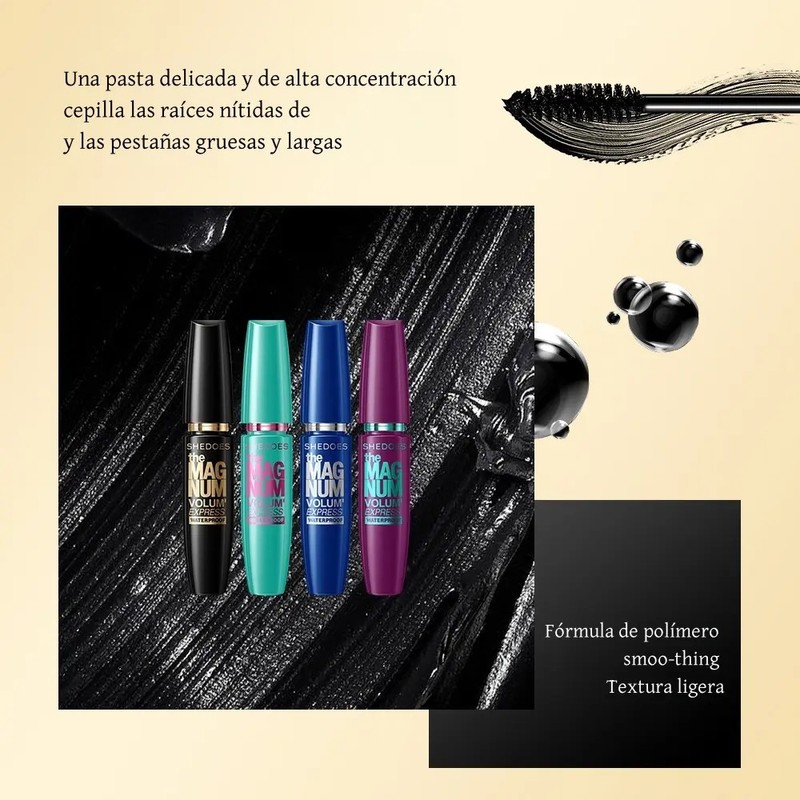 4pcs Rímel 4d Resistente Al Agua, Grueso Y DuraderoMascara de