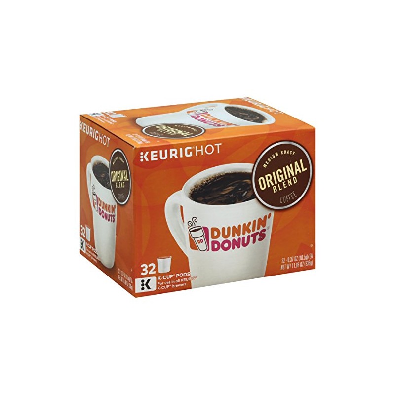 Dunkin' Donuts Original Blend Medium Roast Coffee, 32 K Cups
