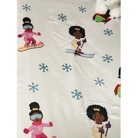 Beddings Place Satin Crib Fitted Sheet for Baby, Toddler Bed, daybed to retain Hair Moisture Size (Ice Princess, Mini Crib Sheet)