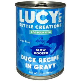 Lucy Pet Products Kettle Creations Duck Dog Stew Recipe in Gravy 12.5oz, 12 Count (Pack of 1)