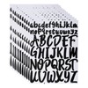 12 Sheets Alphabet Stickers, Black Self Adhesive Vinyl Letter Stickers