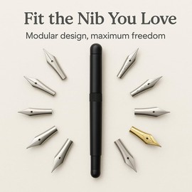 Refillable Ink Fountain Pen for Writing and Drawing, Manga G Zebra | Modular Calligraphy Pens for Writing | Ideal for Artists for Best Flow and Control | Use any Ink or Nib from Extra Fine to Broad
