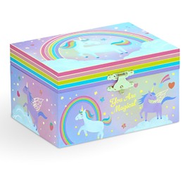 Style Girlz Musical Jewellery Box - Unicorn Jewellery Box For Girls - Kids Jewellery Music Box With - Includes Unicorn Jewellery Bracelet - Birthday Gifts For Girls