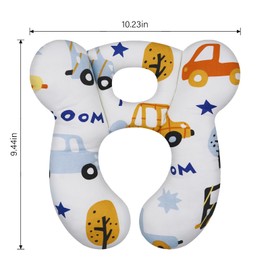 Baby Travel Pillow, Infant Kid's Cushion Soft and Skin Friendly for Car Seat, Pushchair and Stroller (Style I)