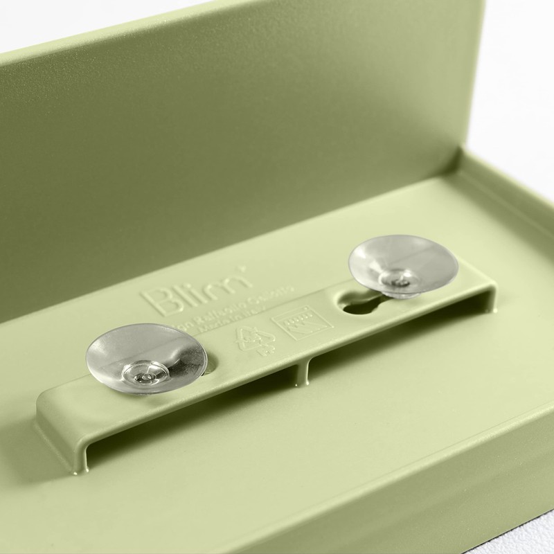 Blim Plus Sponge Holder with Suction Cups, Matte Green (Forest)