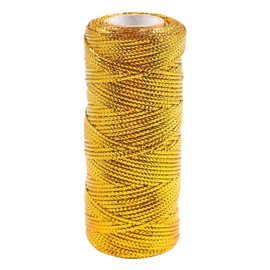 100M Decorative Metallic String - 1.5mm Gold Twine String - Sparkle Bakers Thread Twine- Jewelry Thread Cord for DIY Crafts Gift Wrapping & Wedding Favors,gold string for gift wrapping