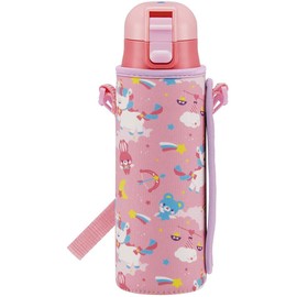 Skater KSDC4 Girls Direct Drinking Stainless Steel Water Bottle, 16.5 fl oz (470 ml), Includes Bottle Cover, Unicorn