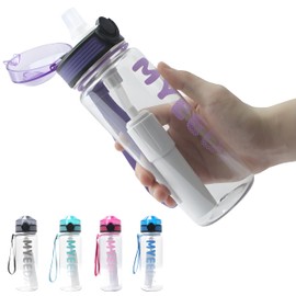 MYEEDA Water Purification Pot, Water Bottle, 1 Liter, Tritan Water Bottle, Stylish, Portable Water Purifier, 33.8 fl oz (1,000 ml), Filter-In Bottle, Tap Water Filter (Filter Level: Can Purify River