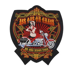 Large Embroidered Patch Biker Skull American Custom Iron On Back Applique Jacket Remook (BODY/G)