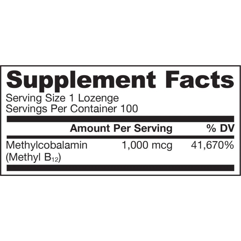 Metilcobalamina Vitamina B12 1000 Mcg 100 Capsulas B26 Limón