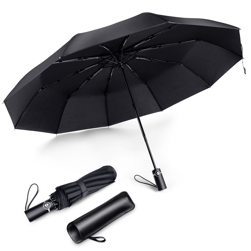 Automatic Umbrella Ten Bones Folding High Density Anti Collision Compact
