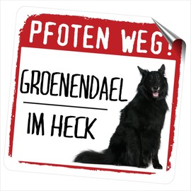 siviwonder Groenendael Paw Path Small Car Sticker Dog Sticker Reflective Reflective