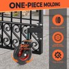 FAHKNS 8" Gate Wheels with Brake, 360 Degree Swivel Spring-Loaded,