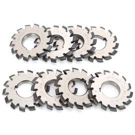 8Pcs Gear Cutter, High Speed Steel Involute Gear Milling Cutter Set 14.5° 55mm 22mm Cutting Tools for Milling Machine