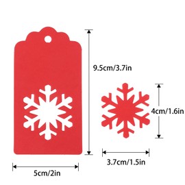 G2PLUS Christmas Labels Tags, 100 PCS Red Christmas Tags for Presents - Plain Christmas Labels with String - Xmas Gift Tags for Christmas Presents, Gift Wrapping & Decorating Tree