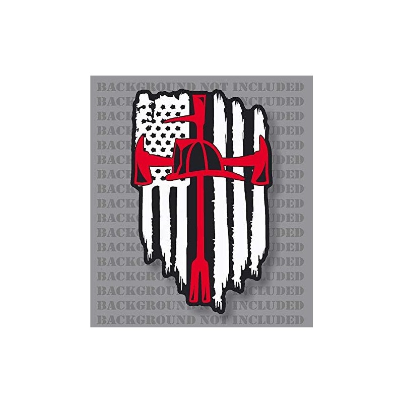 American Flag Axe Halligan Helmet Cross Firefighter Fireman Fire Maltese