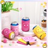 Tellingyou 12 Pack Preppy Pink Smile Face Can Cooler Beer